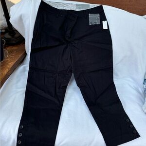 Talbots Perfect Crop Pants in Black, NWT